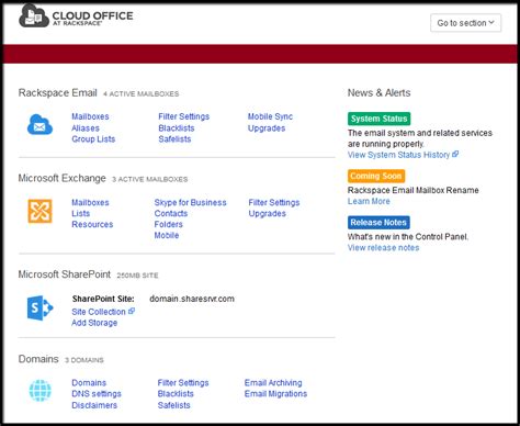 rackspace admin log in.